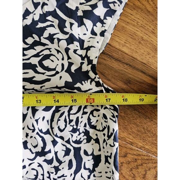 Lands' End Navy Blue Floral Sheath Dress Women's Size 6 Coastal Party - Picture 9 of 11